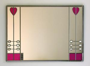Mantlepiece Mirror Mackintosh Hearts in Pink