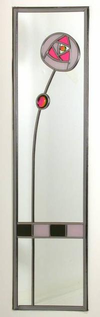Single Mirror Jewelled Rose in Pink and Dusty Pink