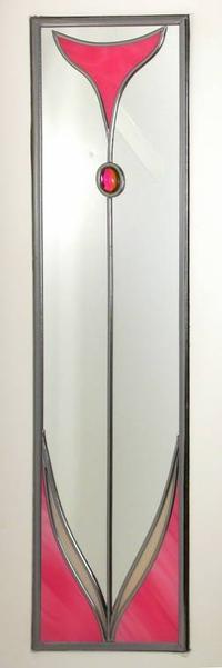 Single Mirror Jewelled Lily in Marbled Pink and Soft Cream