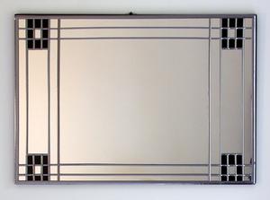 Mantlepiece Mirror Mackintosh Squares in Black