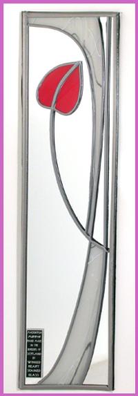 Single Mirror Bud & Swirl in Red Gold and Fog Grey