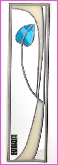 Single Mirror Bud & Swirl in Turquoise and Ivory