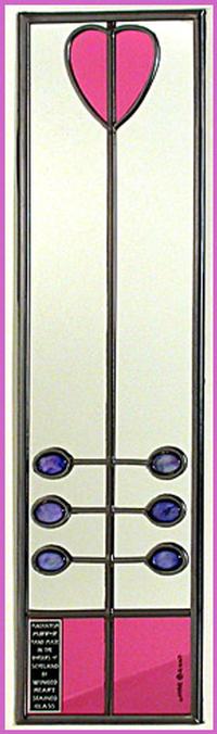 Single Mirror Mackintosh Heart in Pink