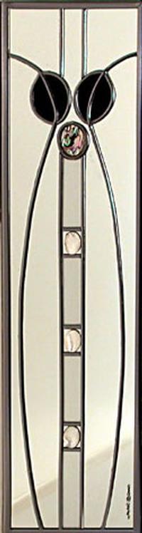 Single Mirror Hunterian Column in Black and Frost