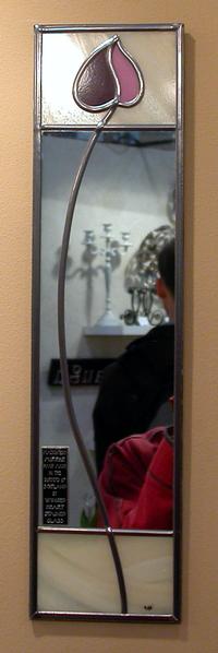 Single Mirror Flowing Bud in Mauve and Purple