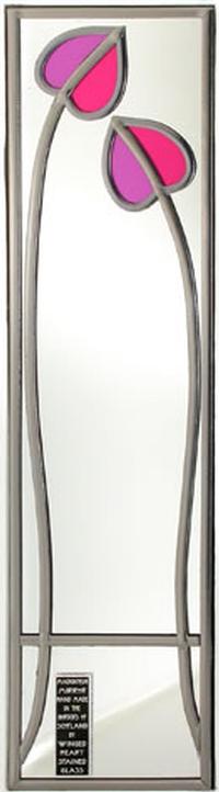Single Mirror Two Buds in Mauve and Pink